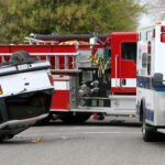 Overturned Vehicle, Fire Truck, Ambulance